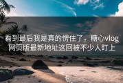 看到最后我是真的愣住了，糖心vlog网页版最新地址这回被不少人盯上